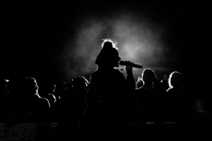 Spoken word poetry performer