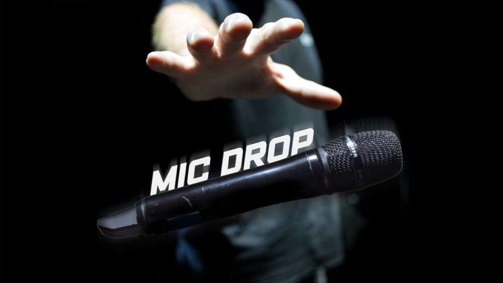 Spoken poetry mic drop