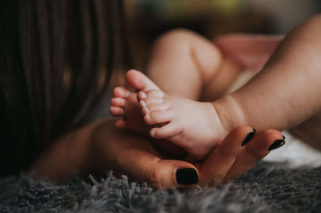 A new baby feet