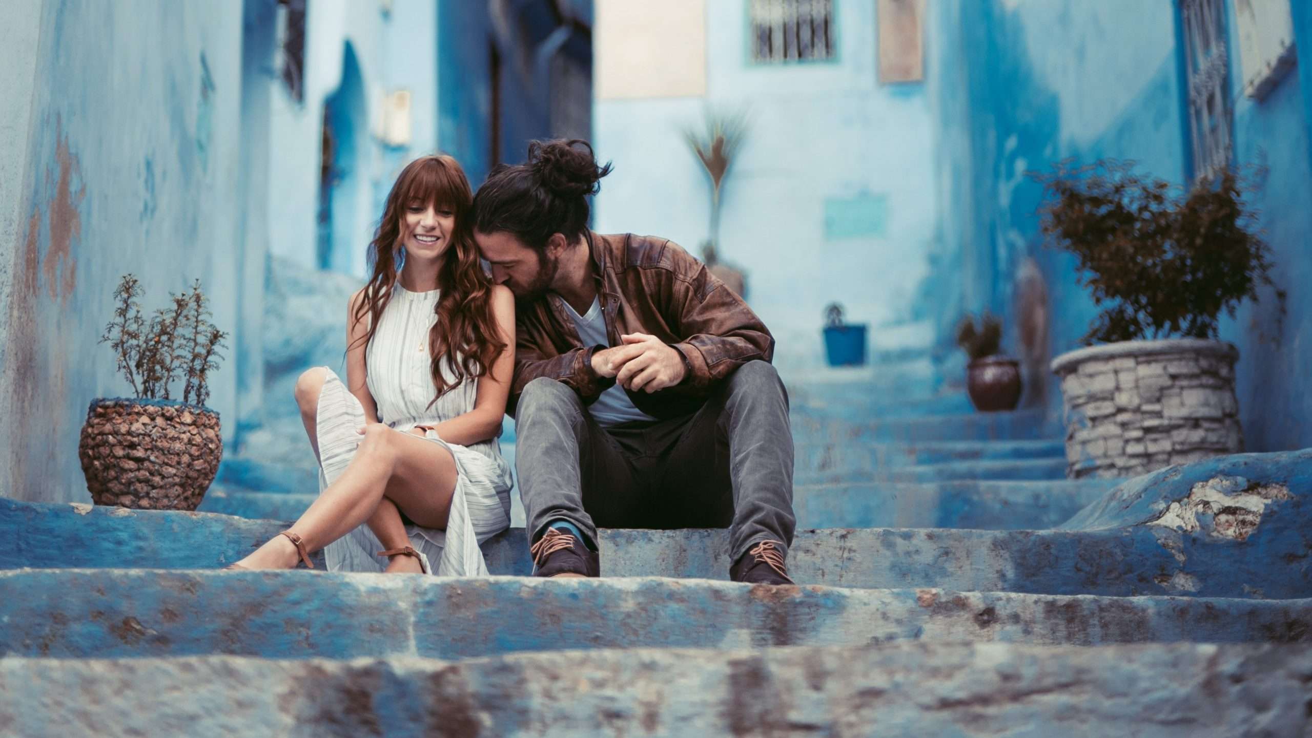 Lover sitting in the street