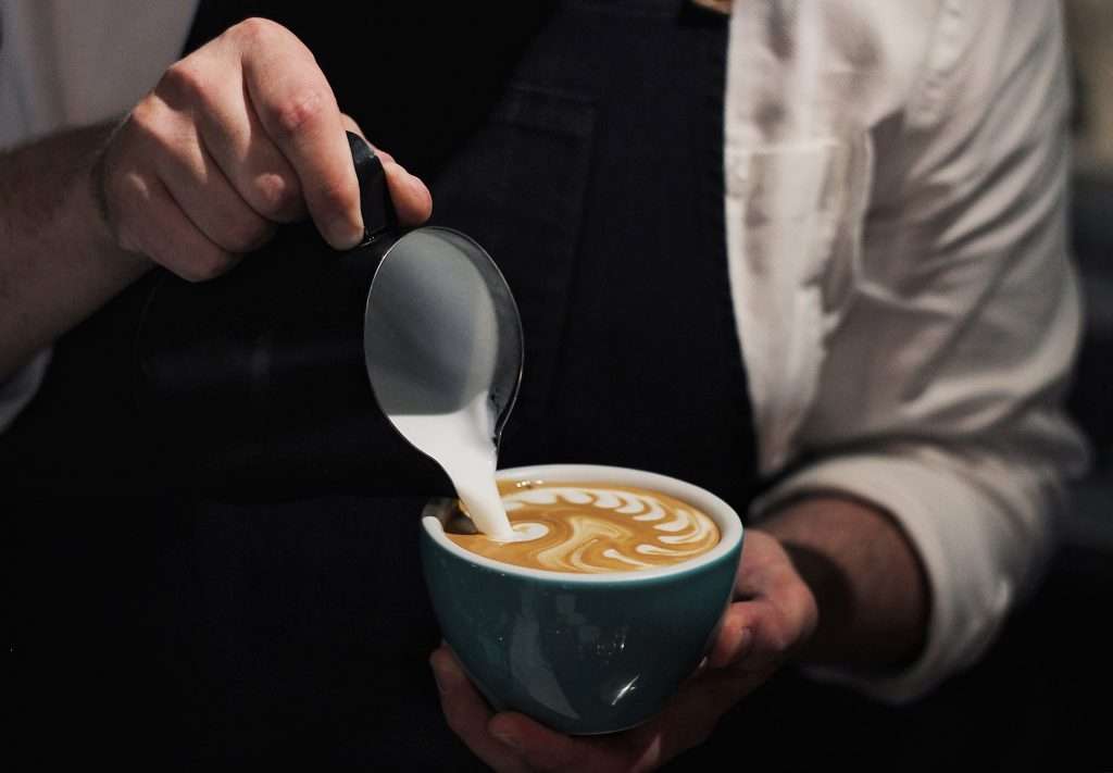 pouring coffee