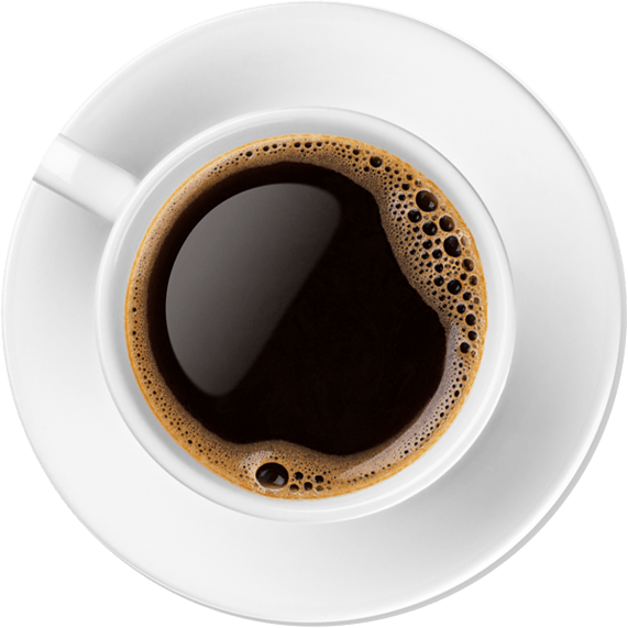 a black cup of coffee