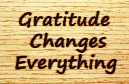 Gratitude changes everything