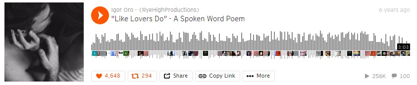 Igor Oro poems on soundcloud