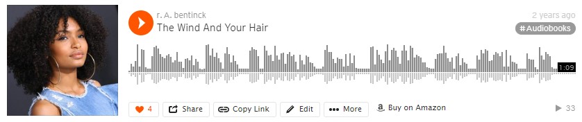 Screenshot of one of my soundcloud audios