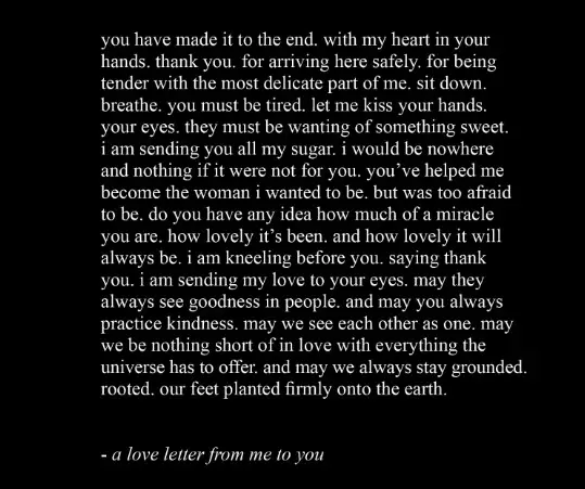 A love letter from me to you