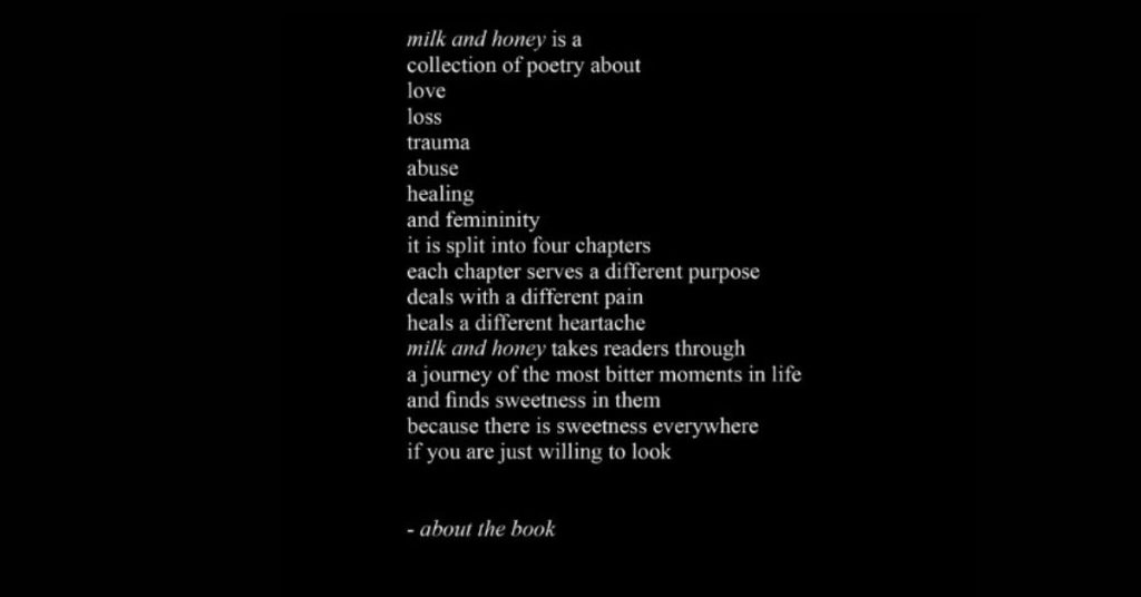 About this book-Milk and Honey