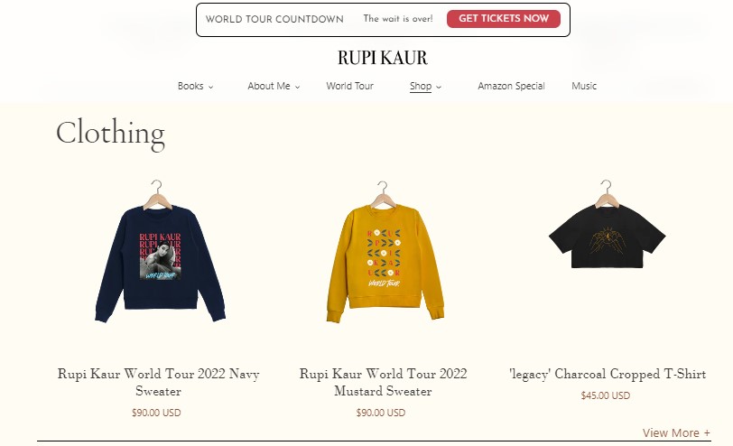 Rupi Kaur Merchandise Shop