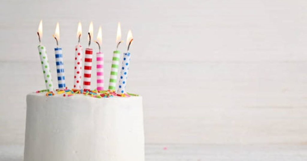 Candles Decorating a Birthday Cake