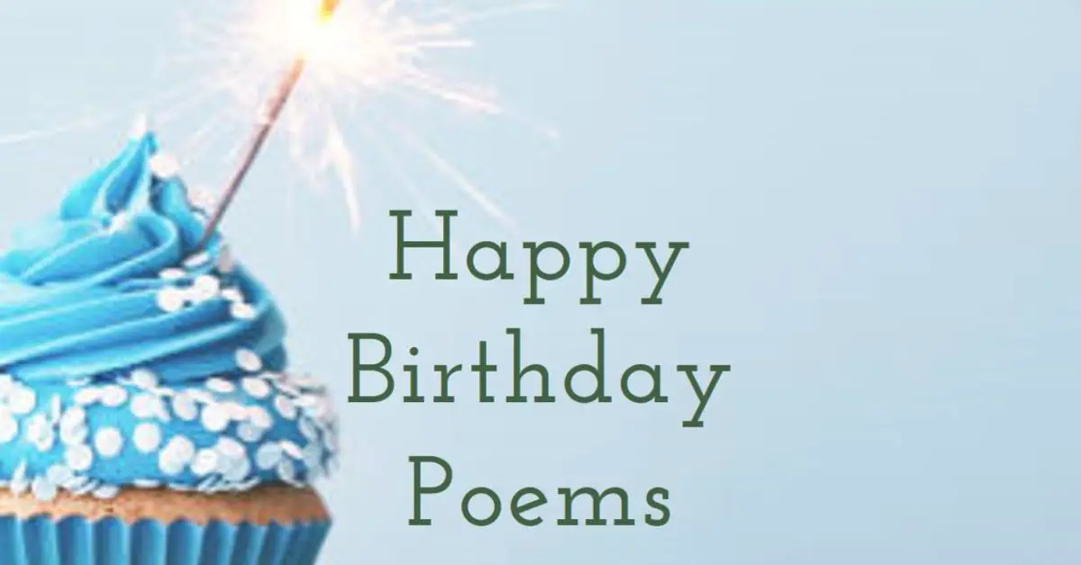 Happy Birthday Poems-A cupcake with sparkles