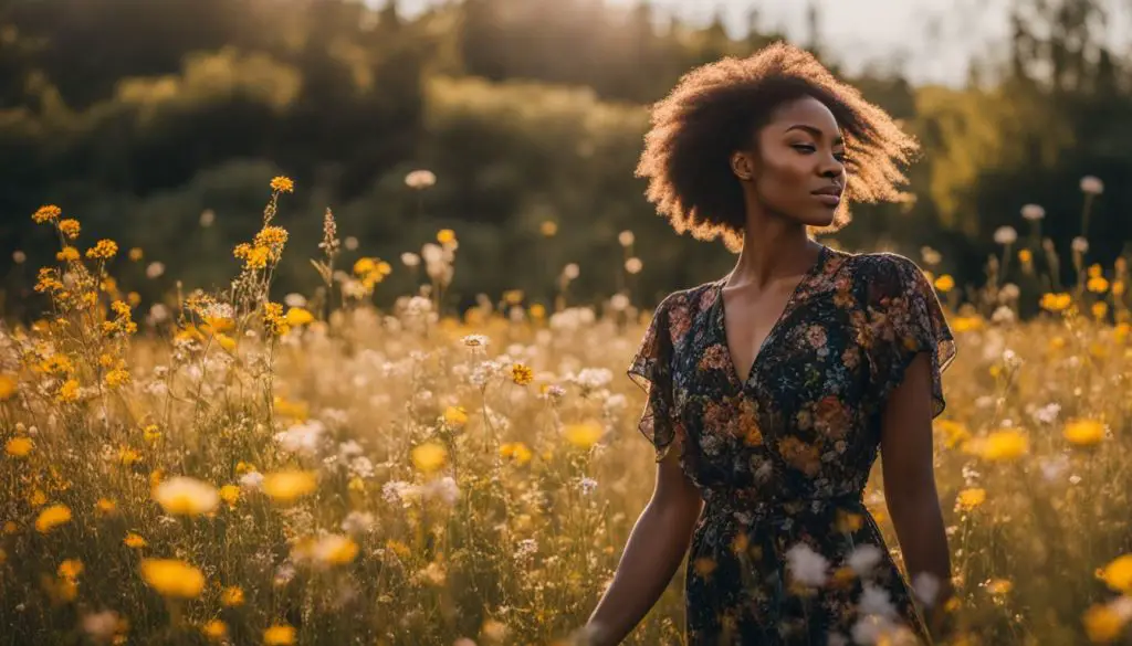 Woman in a feild