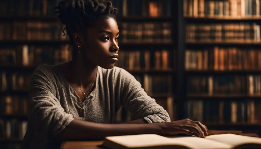 Girl in a Library