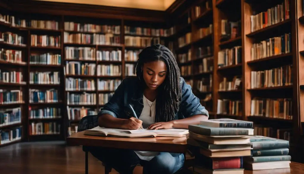 Woman in the Library