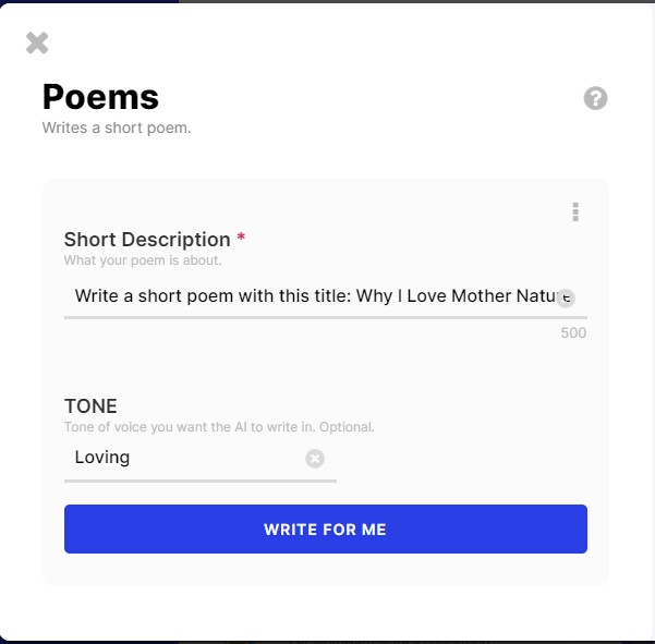 AI Generated Poem