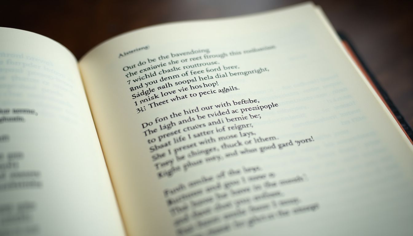 A close-up photo of a new notebook page filled with neatly written lines of poetry. What Is a Rhyme Scheme?